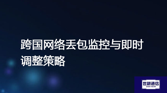 跨国网络丢包监控与即时调整策略？？？解决方案//世耕通信全球办公专网 