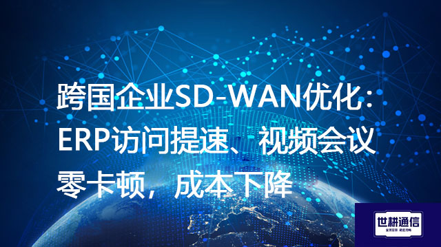 跨国企业SD-WAN优化：ERP访问提速、视频会议零卡顿，成本下降？？？解决方案//世耕通信全球办公专网