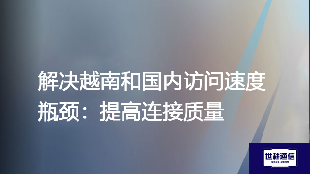 解决越南和国内访问速度瓶颈：提高连接质量？？？解决方案//世耕通信全球办公专网