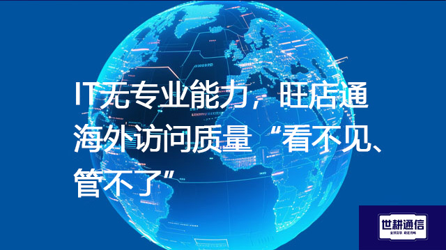 IT无专业能力，旺店通海外访问质量“看不见、管不了”？？？？解决方案//世耕通信全球办公专网
