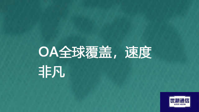 OA全球覆盖，速度非凡？？？解决方案//世耕通信全球办公专网