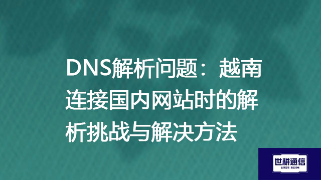 DNS解析问题：越南连接国内网站时的解析挑战与解决方法？？？解决方案//世耕通信全球办公专网
